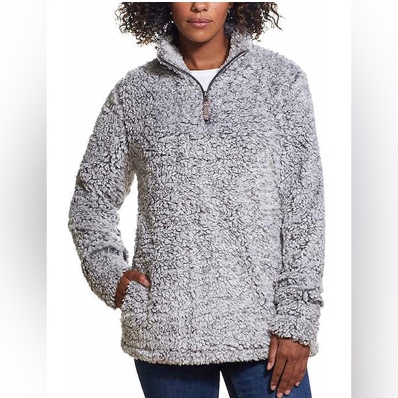 XL Weatherproof Vintage Women’s Pullover 1/4 Zip gray - Picture 2 of 16